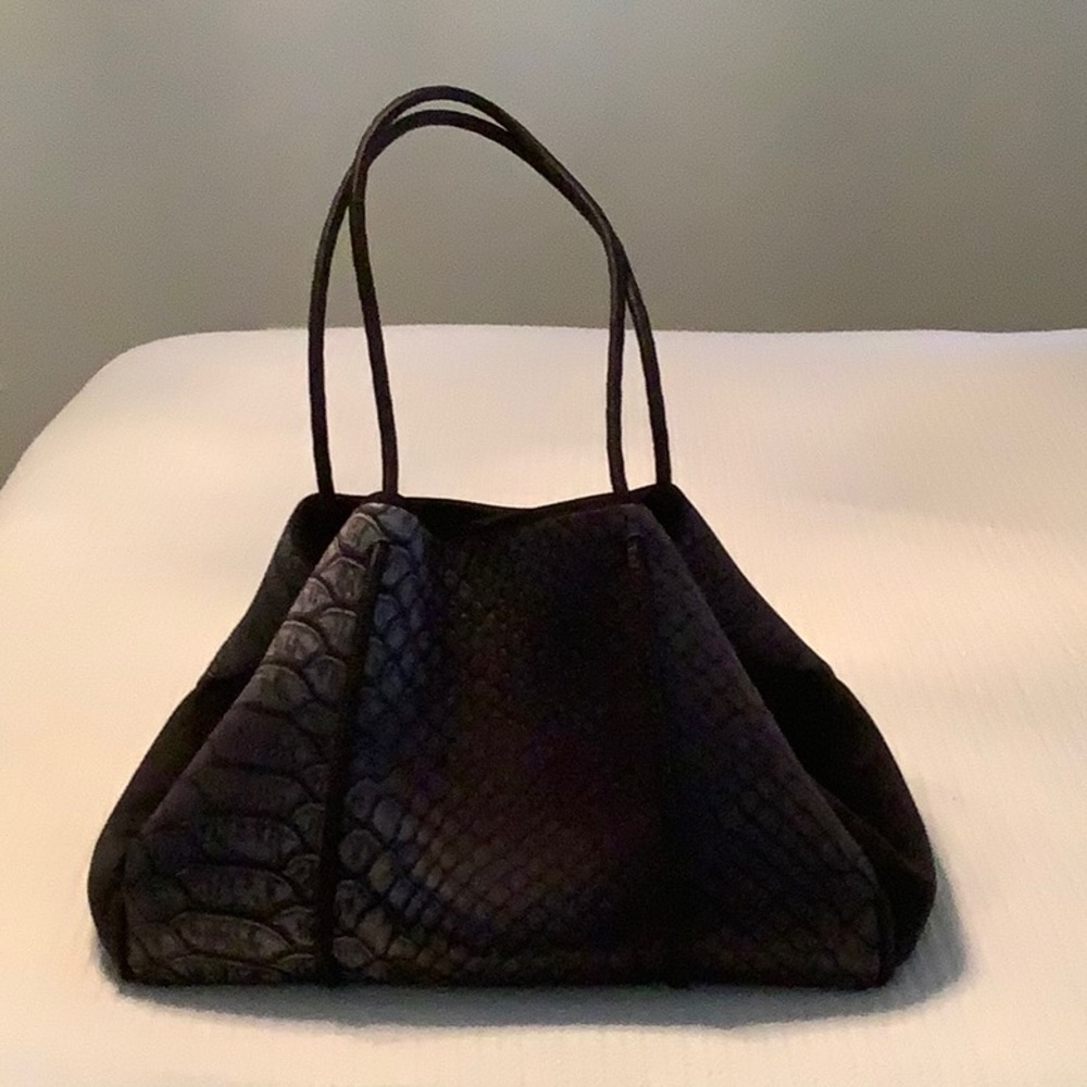 Haute Shore neoprene tote with matching cosmetic bag